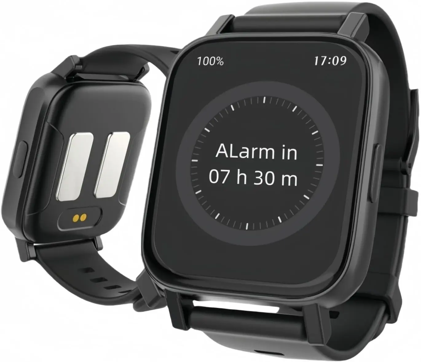 Electric Shock Alarm Clock Wristband for Heavy Sleepers - No App/Phone Required - Silent Vibrating & Impulse Wake Up Trainer - 10 Alarms, Touchscreen, 20-Day Battery, IPX4 Splash Proof
