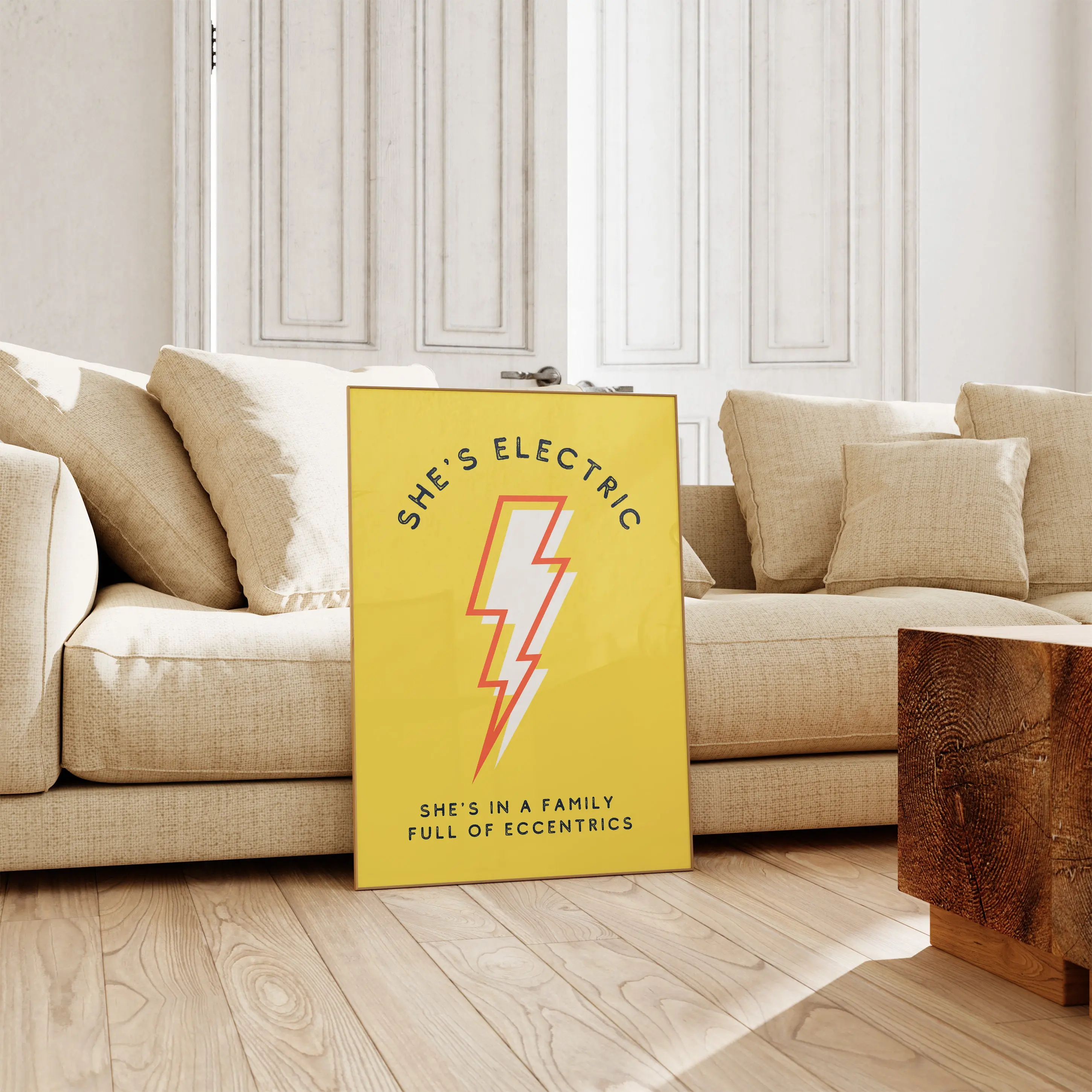 She's Electric Oasis Inspired Art Print, Oasis Wall Art, She's Electric, Music Print, Rock Music Art, Oasis, Music Lyrics,, Poster Unframed