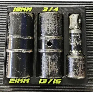 Lug Nut Flip Socket Holder | Fits Pittsburgh 62491 | 3Pc Socket Organizer | Magnetic 1/2&Quot; Drive Tray