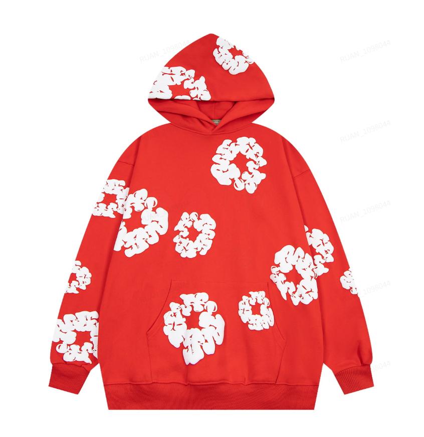 Men's and Women's Fashionable Bubble Print Hip-Hop Trendy Loose Hooded Sweatshirt
