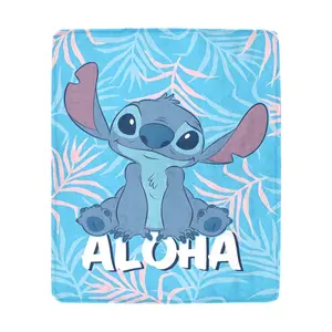 DISNEY CLASSIC Stitch Blanket for Kids, All Seasons Flannel Fleece Blanket Soft Warm Blankets For Couch Sofa Bed Camping Travel