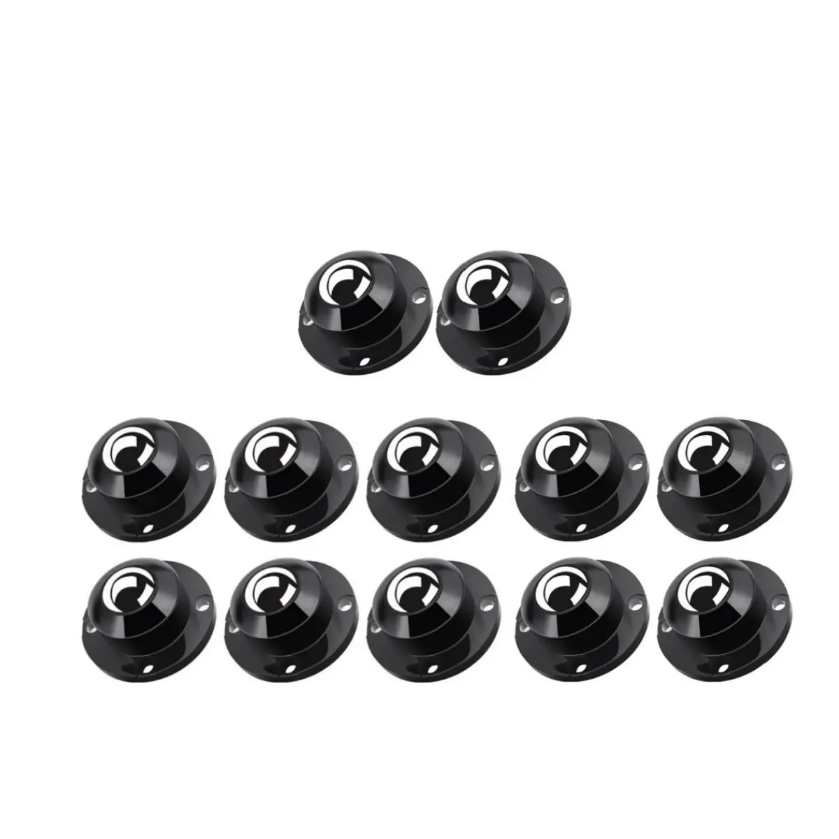 12 Pack Self Adhesive Caster Wheels, Appliance Rollers for Kitchen Appliances, 0.8 Inch Swivel Steel Universal Wheel Appliance Sliders, 28 LBS Load Capacity Per Wheel Low Profile Roller (Black)