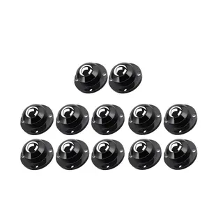 12 Pack Self Adhesive Caster Wheels, Appliance Rollers for Kitchen Appliances, 0.8 Inch Swivel Steel Universal Wheel Appliance Sliders, 28 LBS Load Capacity Per Wheel Low Profile Roller (Black)