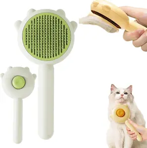 pet hair removal tool,Two Tone Pet Needle Comb Cat  for Hair Removal Grooming & Massaging Comb for Cats Dogs Stainless Steel Durability Easy to Clean One Button Operation Deshedding Tool shedding brush