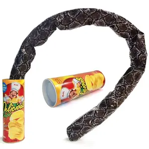 The Potato Chip Snake Can Jump Spring Toy Gift April Fool Day Halloween Party Decoration Jokes in A Gag Prank Large Size (Potato Chip Style)(1pcs)
