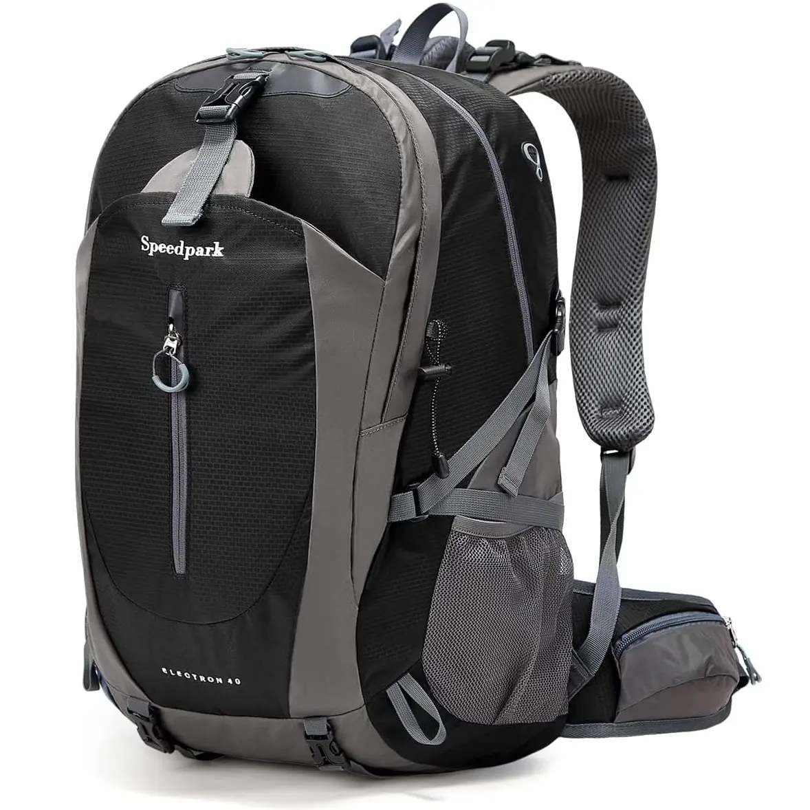 40L Hiking Backpack, Lightweight Camping Daypack with Rain Cover Water-Resistant Rip-Stop Nylon, Multi-Pockets, Survival Whistle. Ideal For Men, Women, Travel, Trekking