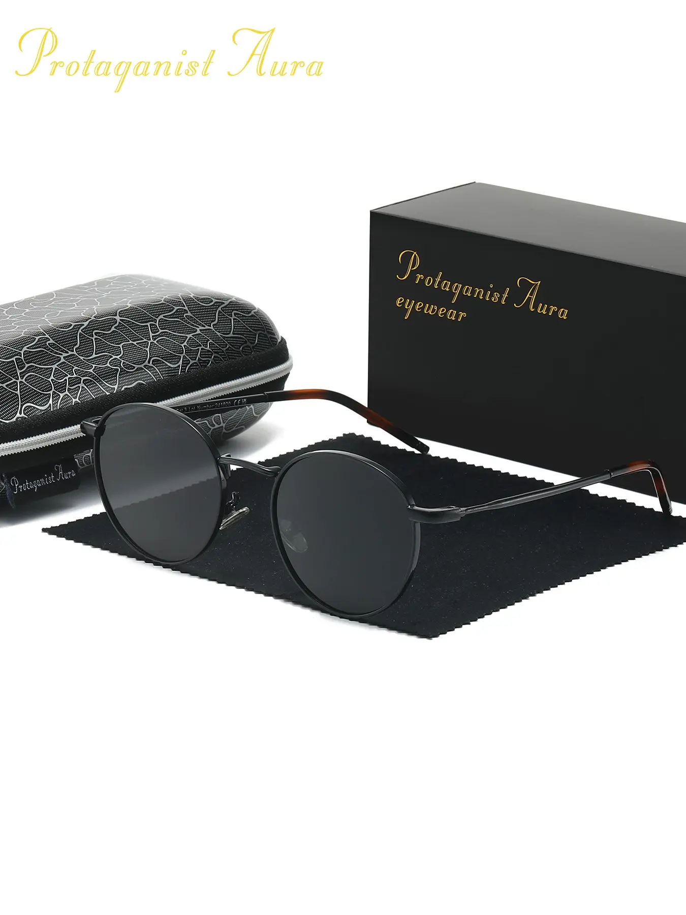 Protagonist Aura Lightweight Retro Style Unisex Polarized Sunglasses, Fashionable Single Item With Oval Frame For Driving And Street Photography To Reduce Glare, Perfect Gift Item