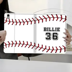 Trend Baseball Stitch Tablet Case with Auto Wake/Sleep, Shockproof Full-Body Protection Book-Style Stand Cover, Fits 7.9/8.3/10.2/10.5/10.9/11/12.9/13 Inch Tablets, Durable Case for Home Office School, Ideal Gift for Baseball Enthusiast
