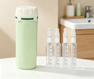 kitchen accessories,4-In-1 Refillable Travel Dispenser Bottles, leak-proof and TSA compliant with practical pump design. Holds shampoo, conditioner, lotion and cream, lightweight portable toiletries for vacation and business trips.