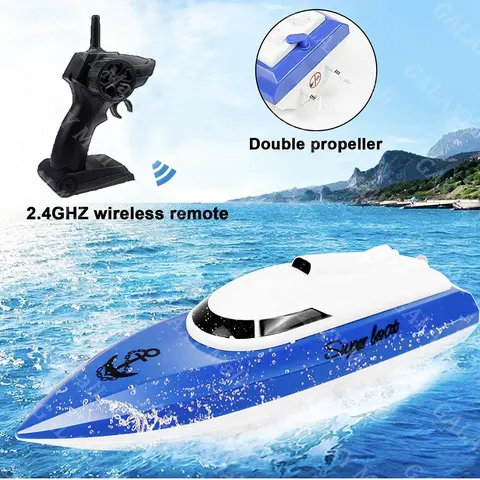 2.4GHz RC Boat Remote Control Boat for Pools and Lakes,10 Km/H Self Righting Racing Boats with Rechargeable Battery for Kids and Adults,Outdoor Radio Controlled Watercraft