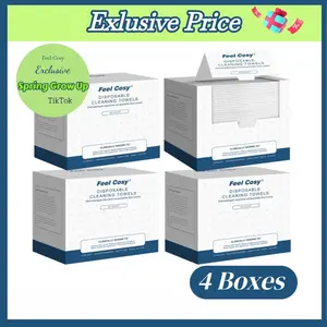 Feel Cosy XL Disposable Face Towel Ultra Soft Eco-Friendly Towels Gentle Smooth Face Wipes for Makeup Removal Cleansing Daily Skincare Hygienic Pearl White Thick Remover