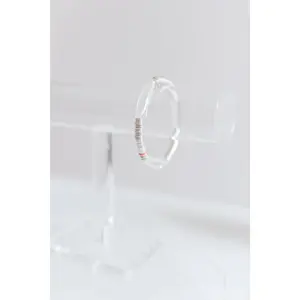 clear silver cleo, 6mm