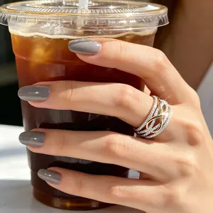EJG Stackable Ring for Women, Infinity Symbol Two-Tone Band, Elegant Anniversary Wedding Gift, Trendy Stackable Size 6-10 Jewelry