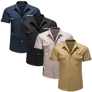 Durable Short-Sleeve Utility Shirt with Reinforced Stitching & Handy Pockets for Adventure-Focused Outings & Everyday Use