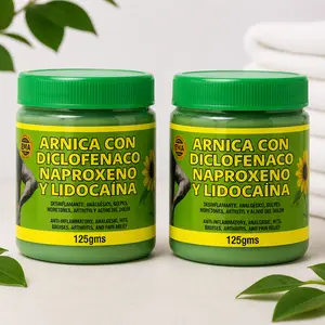 Arnica Pomada Muscular 250g (2 pack) - Herbal Massage Balm with Diclofenac Naproxen & Lidocaine - Natural Treatment for Full Body Care