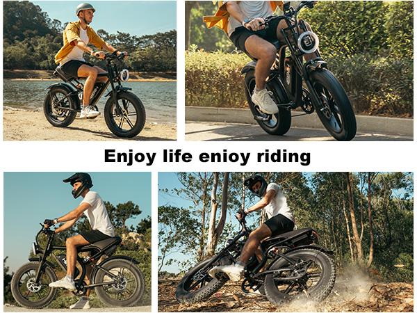 HiKeep K6-G Electric Bike for Adults - 16/20 Inch Fat Tire Ebike, 750W/Peak 1500W Motor Ebike, 48V15.6AH Detachable Battery, 4 Riding Modes Electric Dirt Bike HiKeep K6-G Electric Bike for Adults - 16/20 Inch Fat Tire Ebike, 750W/Peak 1500W Motor Ebike, 48V15.6AH Detachable Battery, 4 Riding Modes Electric Dirt Bike