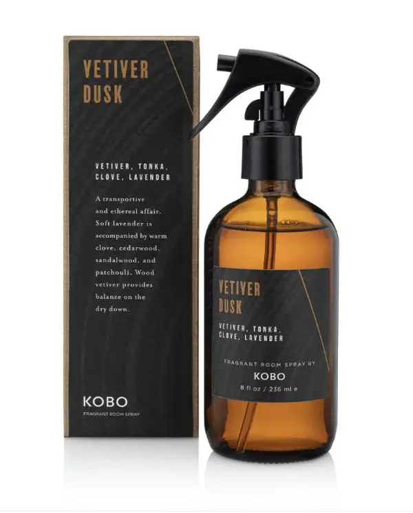 Vetiver Dusk Woodblock 8 oz Room Spray- Refreshing Aromatherapy Spray for a Relaxing Atmosphere car air aroma perfume Luxurious