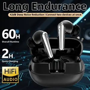 2026-NEW Bluetooth 5.4 Earbuds 100H Battery Active Noise Cancelling IPX5 Waterproof 4-Mic Clarity HiFi Audio Compatible with Android iOS Ultra-Fast Charging