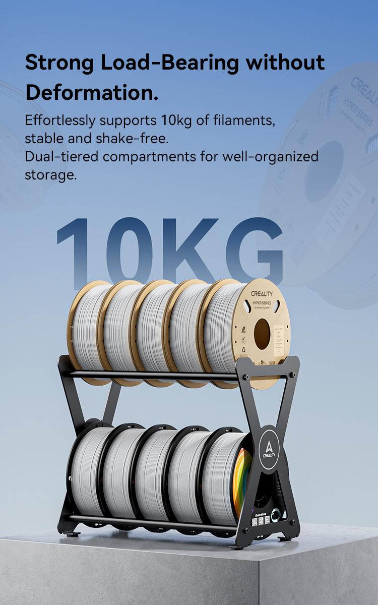 Creality Durable 3D Filament Storage Box with Lid, 10KG Capacity 3D Filament Dryer with Magnetic Closure, Waterproof