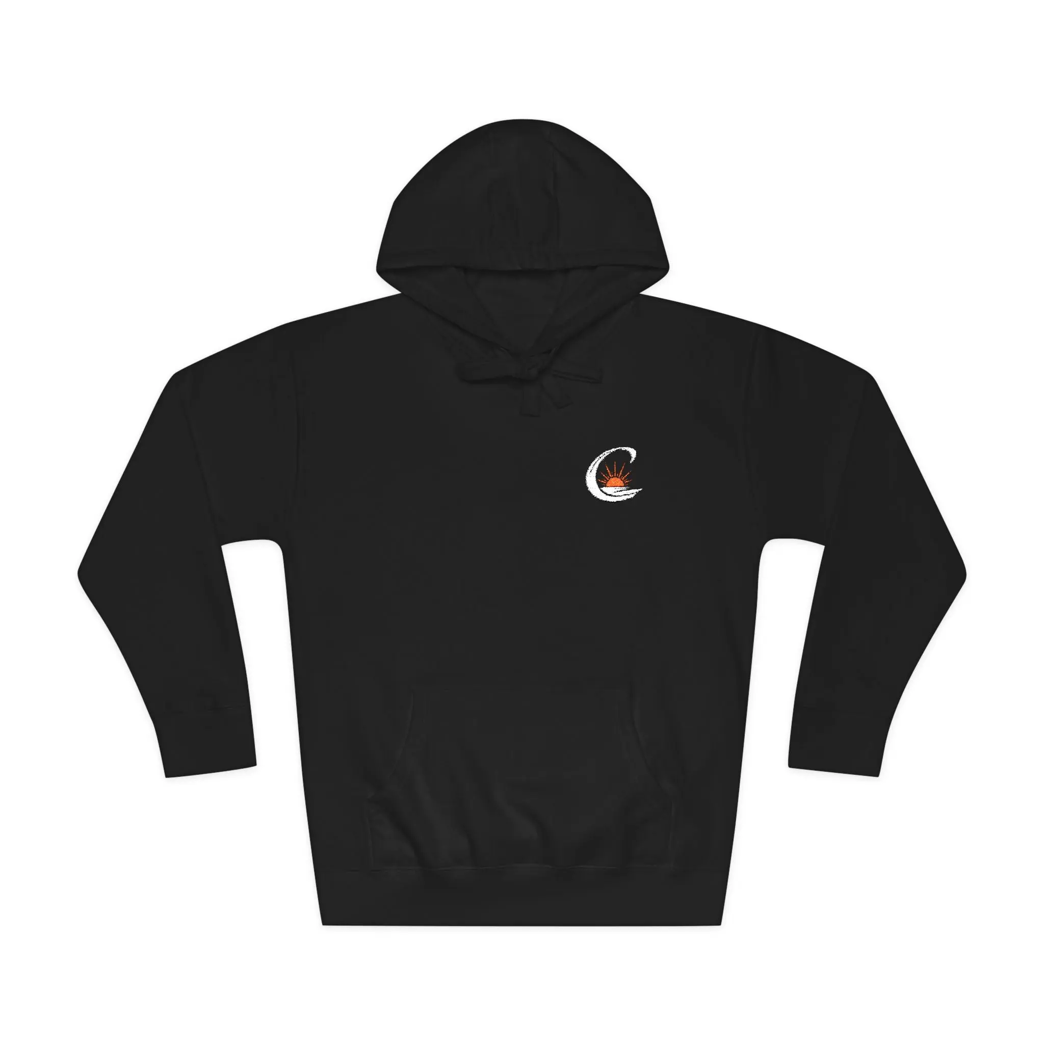 Curiosity White Emblem Hoodie | Small Chest Graphic,  Pullover