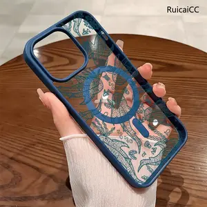 Premium Magnetic Case for iPhone11/12/13/14/15/16/17/Air/promax/Plus Marine Life Whale y2k cased MagSafe Ready, Anti-Fall, Springtok and Ultra-Thin Design | Perfect for Everyday Use Protector Screen Protector Aesthetic Resistance