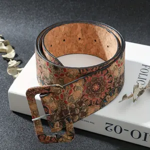 Middle Eastern Women's Ethnic Belt - Imitation Wood Grain, Flower Totem, Stylish Ethnic Style Accessory
