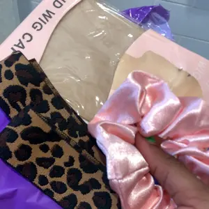 1 PC Elastic Bands for Wig, Lace Melting Bow Tie Band, Edge Wrap to Lay Edges Hair Accessories Leopard Print