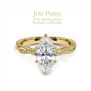Marquise Cut Moissanite Ring  | S925 Silver | 1/2/3 ct Available | Light Luxury & Cross Border Trend
