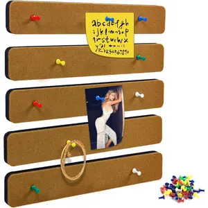 Cork Bulletin Board Pin Board for Walls Office (Brown)