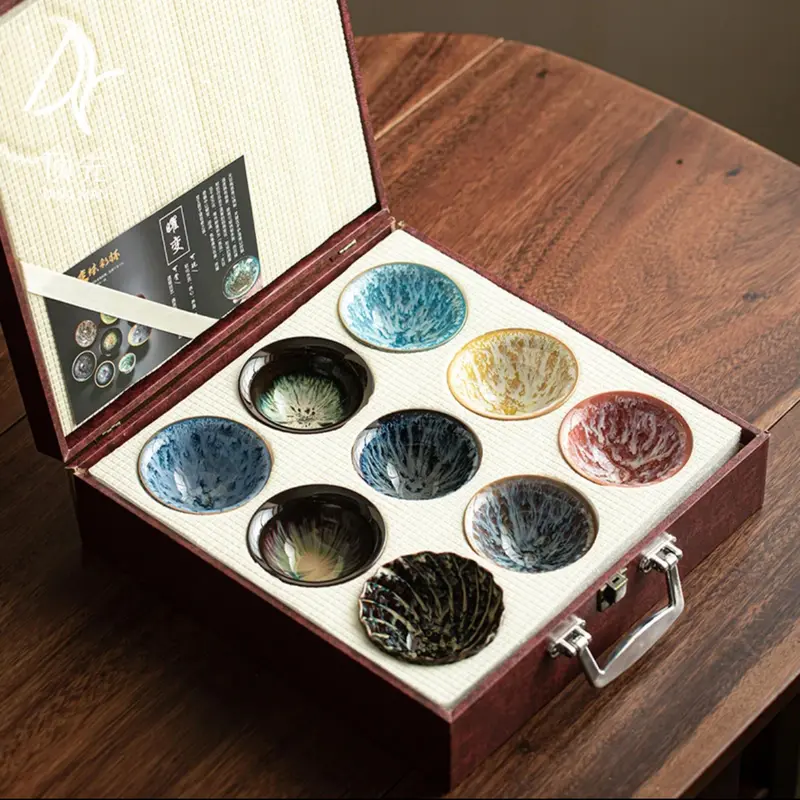9pcs Tea Cup Set 60ml / 2oz 9pcs In Total With Gift Box