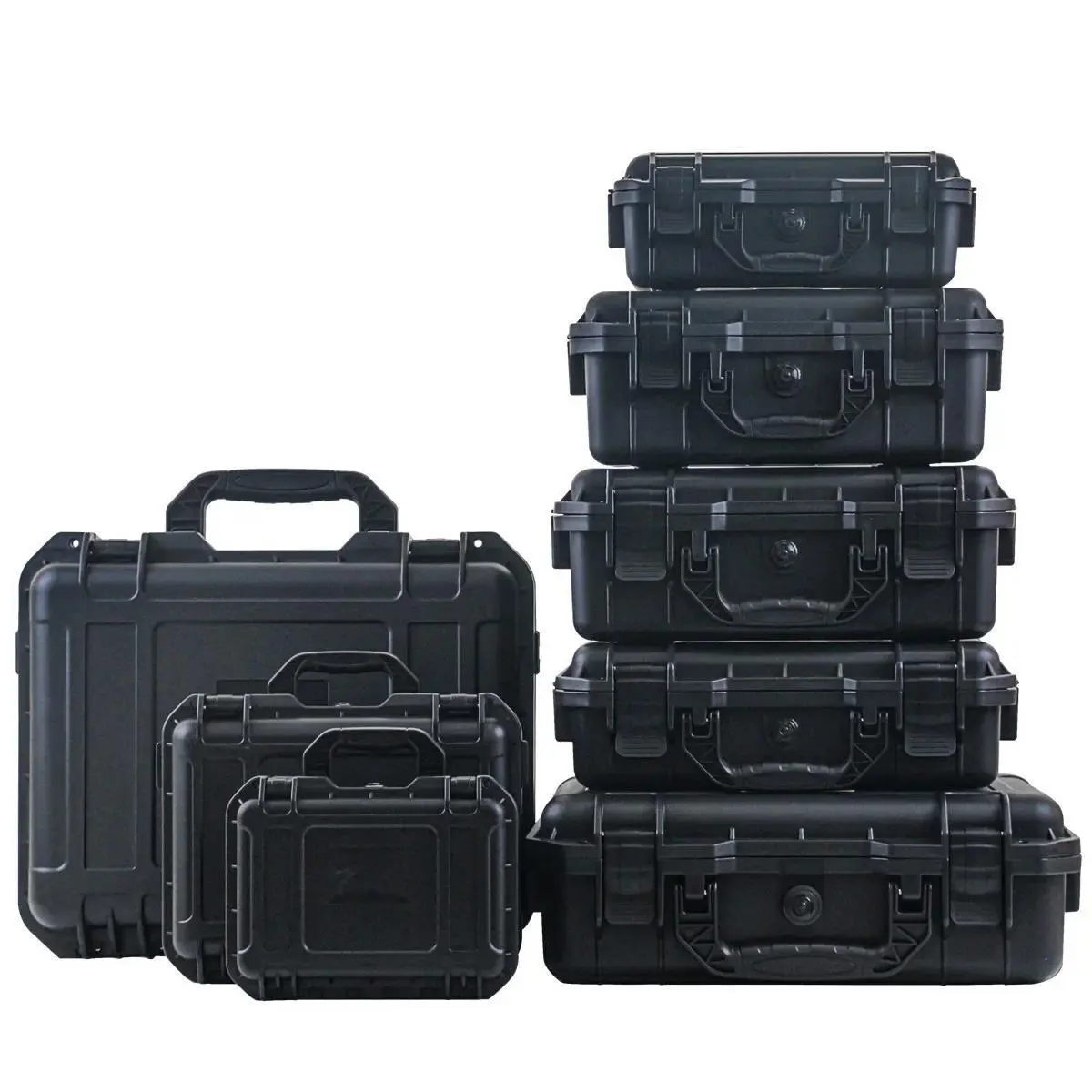 Waterproof Hard Carry Case Bag, Multifunctional Camping Outdoor Tool Case with Pre-cut Sponge, Safety Protector Organizer, Hardware Toolbox, Tool Organizer