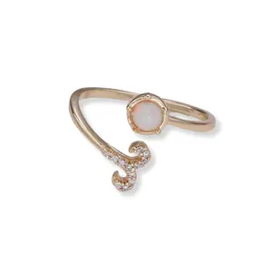 Aries Opal Stone Gold Ring