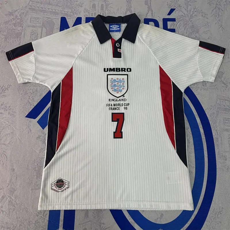 Umbro 1998 World Cup England National Team 7# Beckham Retro Short