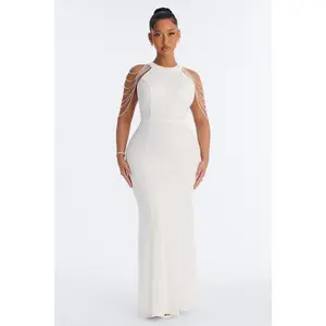 Diana Embellished Sequin Gown - Ivory