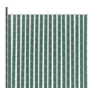 VEVOR Chain Link Fence Privacy Slats Single-Wall for 5' High Fence Bottom Lock Green