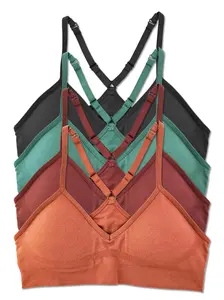 Kalon Racerback 4-Pack Women's Seamless Bralettes All Day Comfy Kalon Racerback 4-Pack Women's Seamless Bralettes All Day Comfy