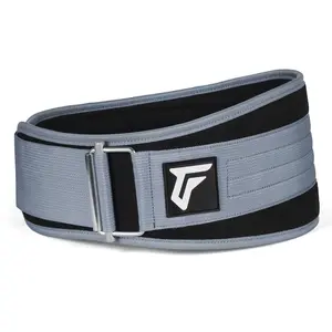 FistForce Self-Locking Nylon Weight Lifting Belt – Grey 4" & 6" Premium Support Belt for Functional Fitness, Olympic Lifting & Deadlift Training – Adjustable Gym Belt for Men & Women