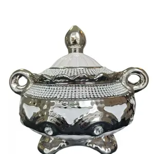 Sopera ( Pequeña ) De Obatala  Tureen Ifa Religión Santeria Obbatala Pot Sopera white and silver Blanca y plateada