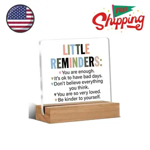 Inspirational Motivational Gifts Little Reminders You are Enough Clear Desk Decorative Sign