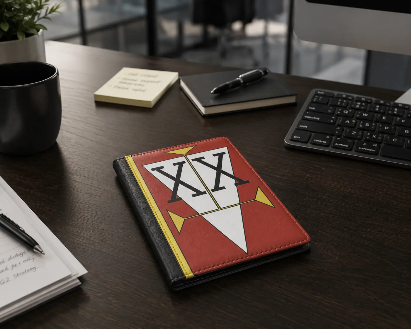 Two Star Hunter License Passport Cover Inspired by Anime Series, Durable Travel Wallet for Fans and Cosplay Collectors Gift