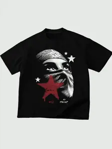 Men's Graphic Print Short Sleeve Fitted Tee, Casual Street Style Design, Perfect for Daily Wear & Trendy Looks