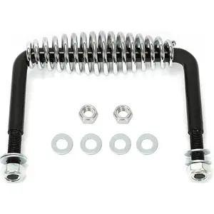 HECASA Steel Spring Handle with Mounting Bracket 5" BBQ Grill Wood Furnace Stove Smoker Heavy Duty