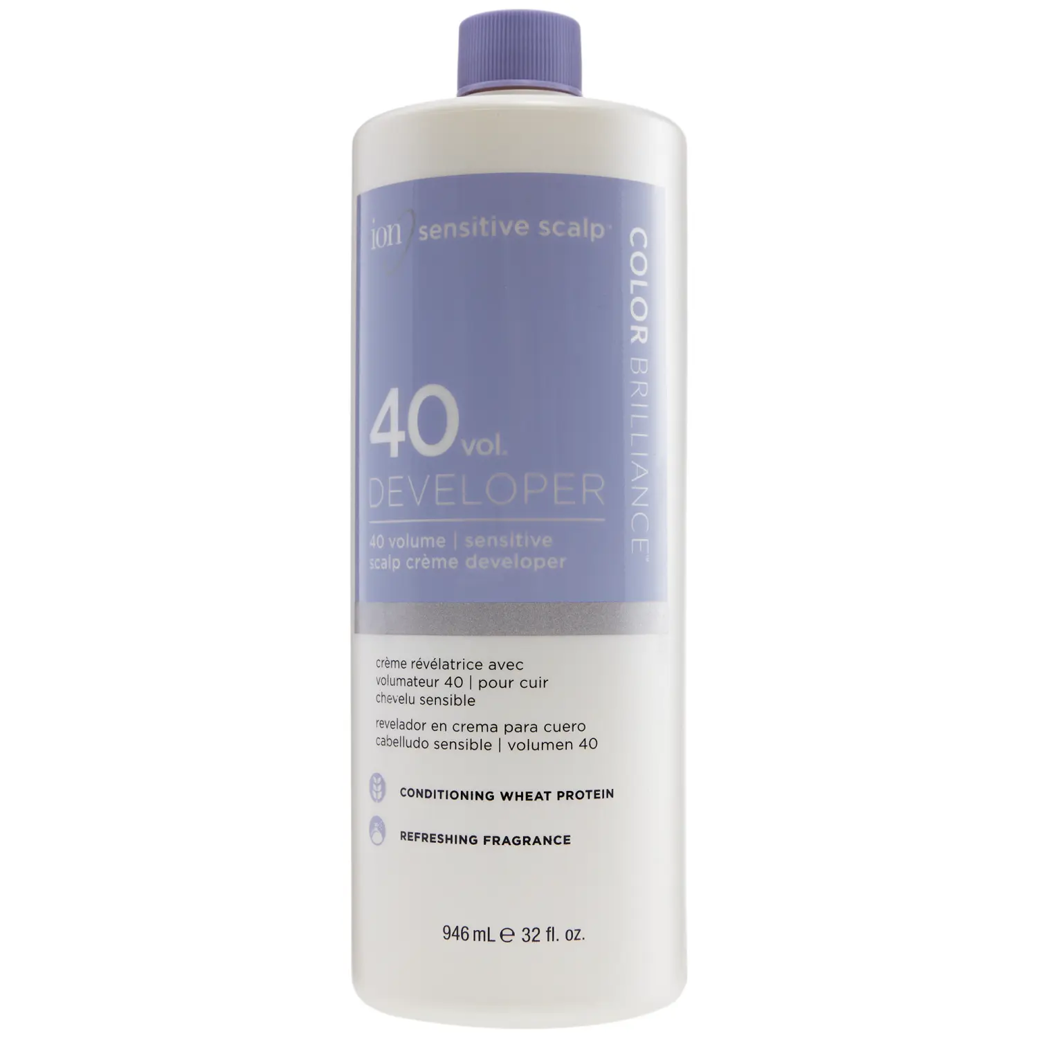 ion Sensitive Scalp 40 Volume Cream Developer for Hair Color - Ionic Buffers, Conditioning Protein to Reduce Scalp Sensitivity