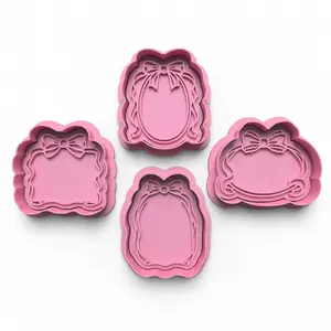 Ribbon Bow Frame cutter and stamps 2"