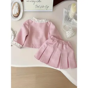 NewNew Autumn Collection for Girls Featuring a Stylish Princess Outfit with a Chic Jacket And Skirt Set