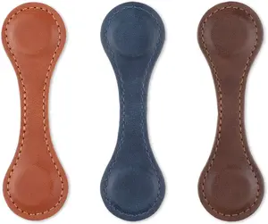 3 Pcs Leather Magnet Bookmark Retro Book Marker Clip Vintage Book Page Markup Holder Handmade Reading Accessories for Women Men Bookworm Book Lovers Reader Writer Gift
