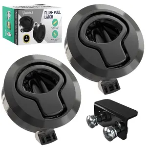 LATCH.IT RV Flush Latch Lock | 2-Pack Flush Slam Latch | 100% Metal Boat Latch | Boat Hatch Latches