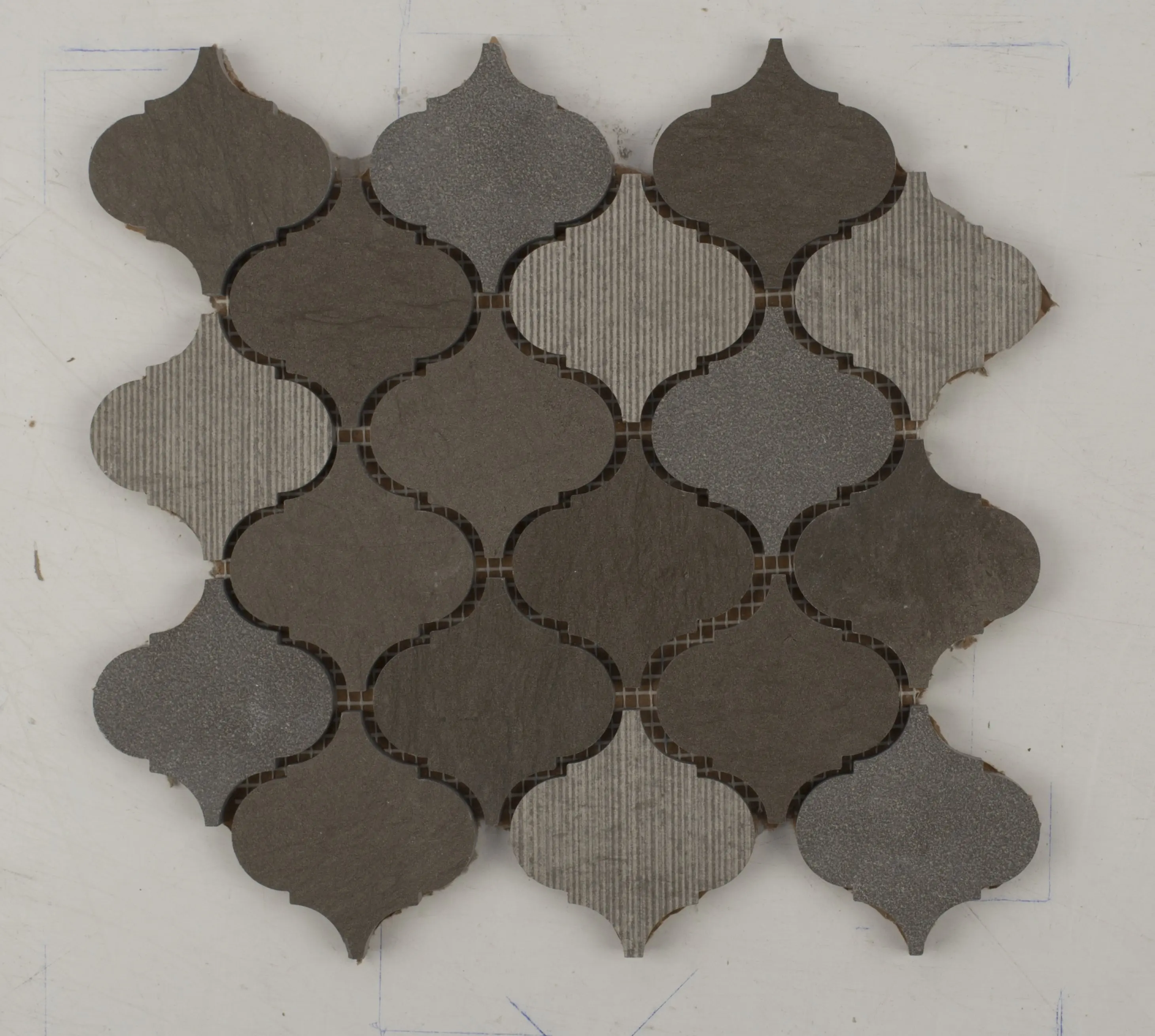 Foussana Grey Lantern Limestone Mosaic Tile