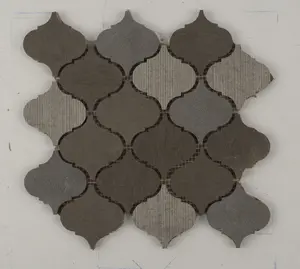 Foussana Grey Lantern Limestone Mosaic Tile