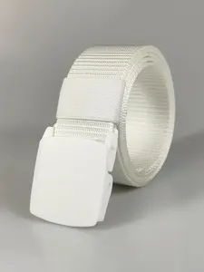 White Automatic Buckle Nylon Army Tactical Men's Belt Military Canvas Waist Belt Outdoor Strap Travel Jeans Waistband Casual Jeans Belt for Women